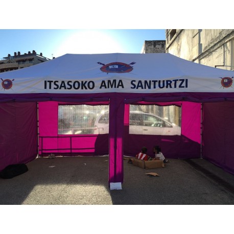 Carpa personalizada de 3x6 m. aluminio reforzado