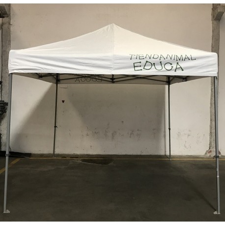 Carpa personalizada de 3x3 m. con logotipo a 1 color