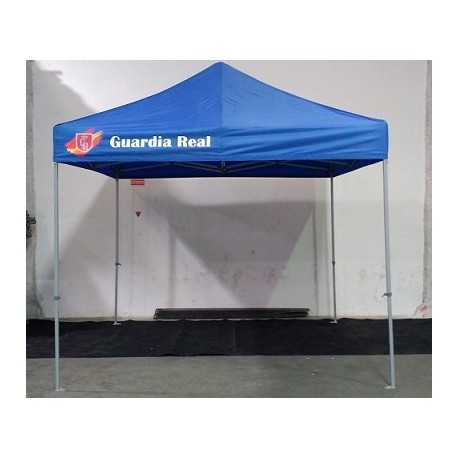 Carpa personalizada azul 3x3 (4 logos)