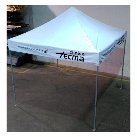 Carpa personalizada de 3x3 m. con logotipo a 1 color