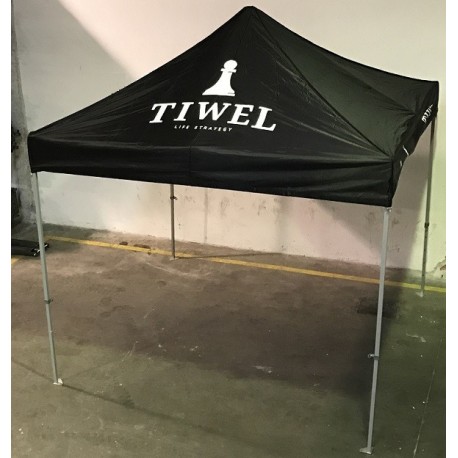 Carpa personalizada de 3x3 m. con logotipo a 1 color