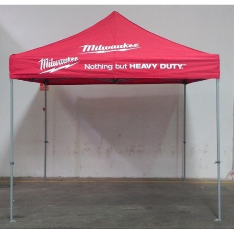 Carpa personalizada roja 3x3 (8 logos)