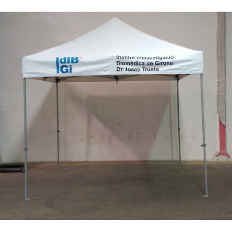 Carpa personalizada de 3x3 m. con logotipo a 1 color