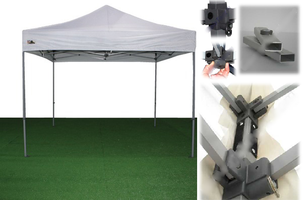 carpa plegable blanca
